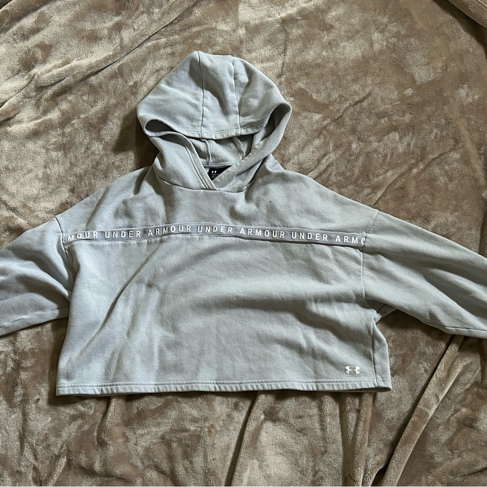 Under Armour Gray Cropped Hoodie